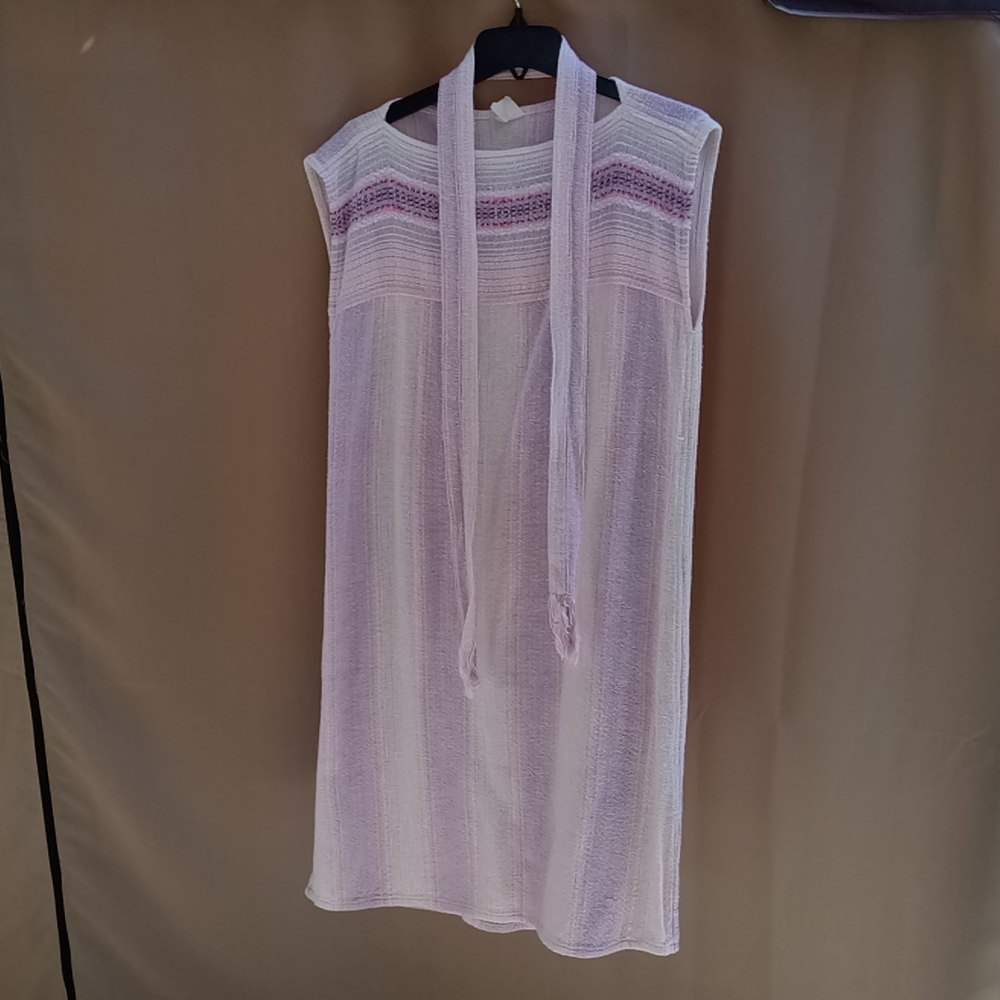 Greentree Weaving belted cotton dress